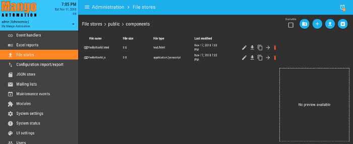 Hello world component